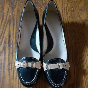 Boutique 9 classic kitten heel black & tan pumps